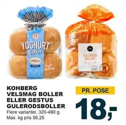 Let-Køb KOHBERG VELSMAG BOLLER ELLER GESTUS GULERODSBOLLER, DKK 18 tilbud