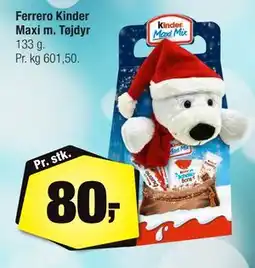Calle Ferrero Kinder Maxi m. Tøjdyr, DKK 80 tilbud