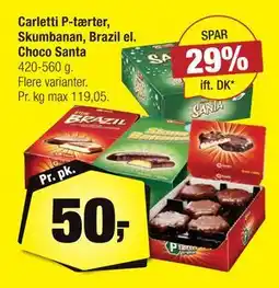 Calle Carletti P-tærter, Skumbanan, Brazil el. Choco Santa, DKK 50 tilbud