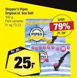 Calle Skipper's Pipes Original el. Sea Salt, DKK 25 tilbud