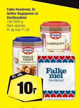 Calle Falke Hvedemel, Dr. Oetker Bagepulver el. Vaniliesukker, DKK 10 tilbud