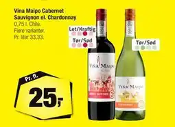 Calle Vina Maipo Cabernet Sauvignon el. Chardonnay, DKK 25 tilbud