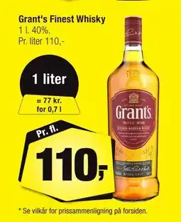 Calle Grant's Finest Whisky, DKK 110 tilbud