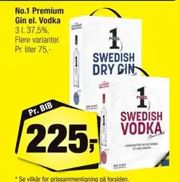 Calle No.1 Premium Gin el. Vodka, DKK 225 tilbud