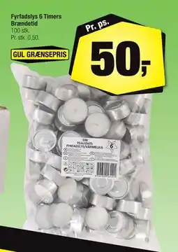 Calle Fyrfadslys 6 Timers Brændetid, DKK 50 tilbud