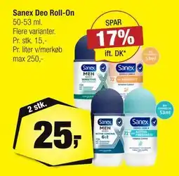 Calle Sanex Deo Roll-On, DKK 25 tilbud