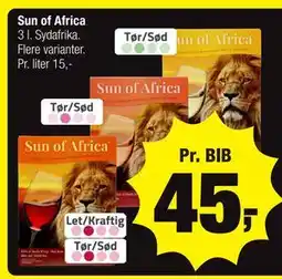 Calle Sun of Africa, DKK 45 tilbud