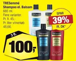 Calle TRESemmé Shampoo el. Balsam, DKK 100 tilbud