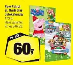 Calle Paw Patrol el. Gurli Gris Julekalender, DKK 60 tilbud