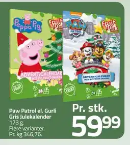 Fleggaard Paw Patrol el. Gurli Gris Julekalender, DKK 59.99 tilbud