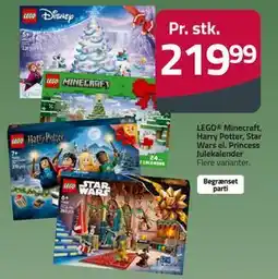 Fleggaard LEGO Minecraft, Harry Potter, Star Wars el. Princess Julekalender, DKK 219.99 tilbud
