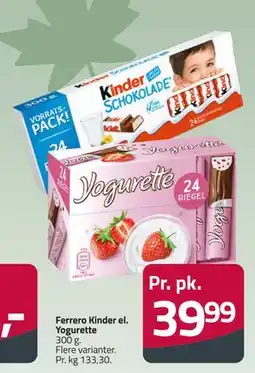 Fleggaard Ferrero Kinder el. Yogurette, DKK 39.99 tilbud