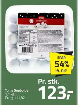 Fleggaard Toms Snebolde, DKK 123 tilbud