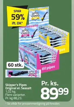 Fleggaard Skipper’s Pipes Original el. Seasalt, DKK 89.99 tilbud