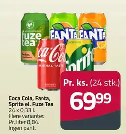 Fleggaard Coca Cola, Fanta, Sprite el. Fuze Tea, DKK 69.99 tilbud