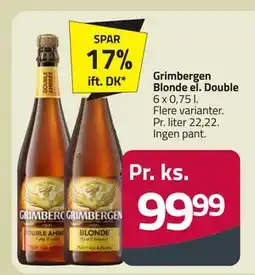 Fleggaard Grimbergen Blonde el. Double, DKK 99.99 tilbud