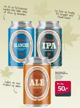 Fleggaard Albani Mosaic IPA, Blanche el. Belgisk Ale, DKK 50 tilbud