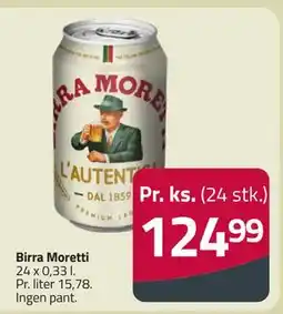 Fleggaard Birra Moretti, DKK 124.99 tilbud