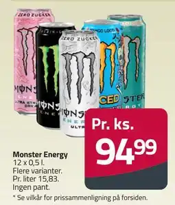 Fleggaard Monster Energy, DKK 94.99 tilbud