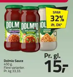 Fleggaard Dolmio Sauce, DKK 15 tilbud