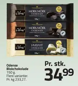 Fleggaard Odense Blokchokolade, DKK 34.99 tilbud
