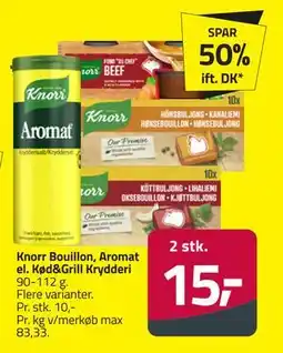 Fleggaard Knorr Bouillon, Aromat el. Kød&Grill Krydderi, DKK 15 tilbud