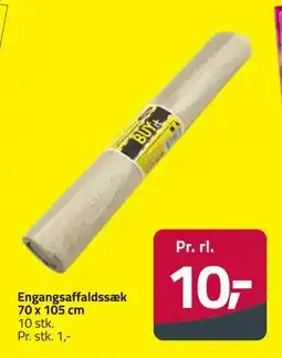 Fleggaard Engangsaffaldssæk 70 x 105 cm, DKK 10 tilbud