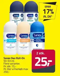 Fleggaard Sanex Deo Roll-On, DKK 25 tilbud