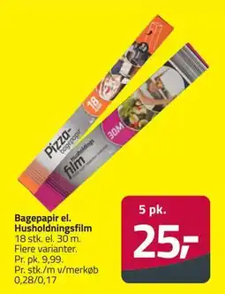 Fleggaard Bagepapir el. Husholdningsfilm, DKK 25 tilbud