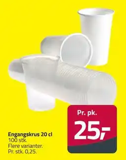Fleggaard Engangskrus 20 cl, DKK 25 tilbud