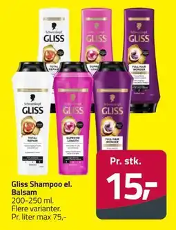 Fleggaard Gliss Shampoo el. Balsam, DKK 15 tilbud