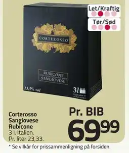 Fleggaard Corterosso Sangiovese Rubicone, DKK 69.99 tilbud