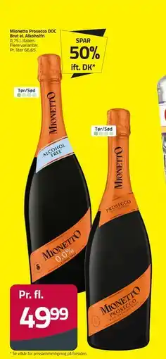 Fleggaard Mionetto Prosecco DOC Brut el. Alkoholfri, DKK 49.99 tilbud