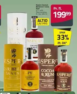 Fleggaard Espero Coconut, Banana el. Cocoa Rum, DKK 199.99 tilbud