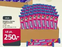 Fleggaard MAOAM el. Mamba frugtkarameller, DKK 250 tilbud