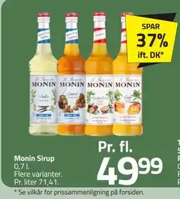 Fleggaard Monin Sirup, DKK 49.99 tilbud