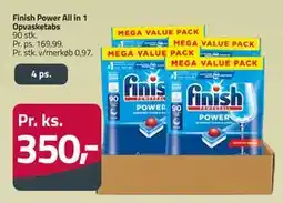Fleggaard Finish Power All in 1 Opvasketabs, DKK 350 tilbud