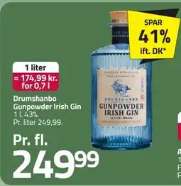 Fleggaard Drumshanbo Gunpowder Irish Gin, DKK 249.99 tilbud