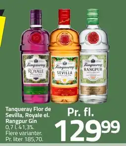 Fleggaard Tanqueray Flor de Sevilla, Royale el. Rangpur Gin, DKK 129.99 tilbud