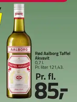 Fleggaard Rød Aalborg Taffel Akvavit, DKK 85 tilbud