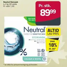Fleggaard Neutral Storvask, DKK 89.99 tilbud