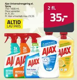 Fleggaard Ajax Universalrengøring el. Spray, DKK 35 tilbud