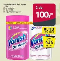 Fleggaard Vanish White el. Pink Pulver, DKK 100 tilbud