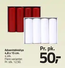 Fleggaard Adventsbloklys 4,8 x 15 cm, DKK 50 tilbud