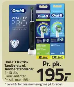Fleggaard Oral-B Elektrisk Tandbørste el. Tandbørstehoveder, DKK 195 tilbud