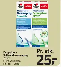 Fleggaard Doppelherz Saltvandsnæsespray, DKK 25 tilbud