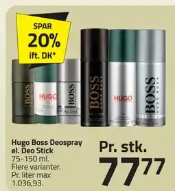 Fleggaard Hugo Boss Deospray el. Deo Stick, DKK 77.77 tilbud