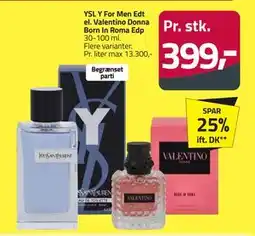 Fleggaard YSL Y For Men Edt el. Valentino Donna Born In Roma Edp, DKK 399 tilbud