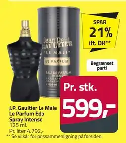 Fleggaard J.P. Gaultier Le Male Le Parfum Edp Spray Intense, DKK 599 tilbud