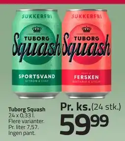 Fleggaard Tuborg Squash, DKK 59.99 tilbud